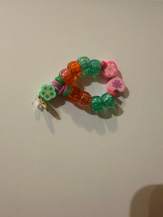 Pink Rose Keychain